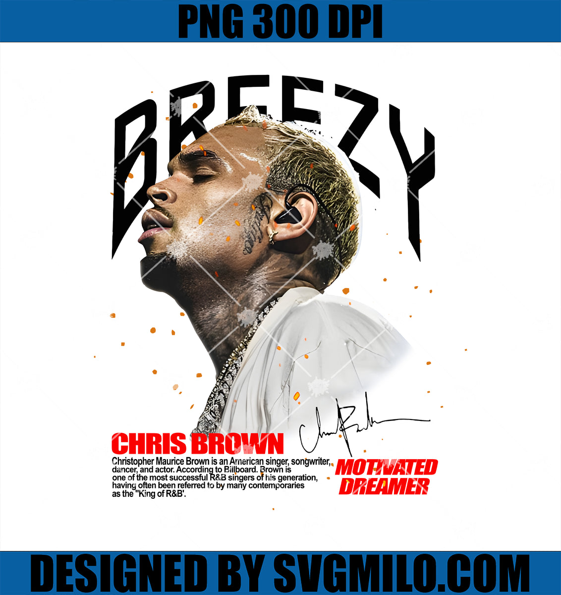chris brown collage png