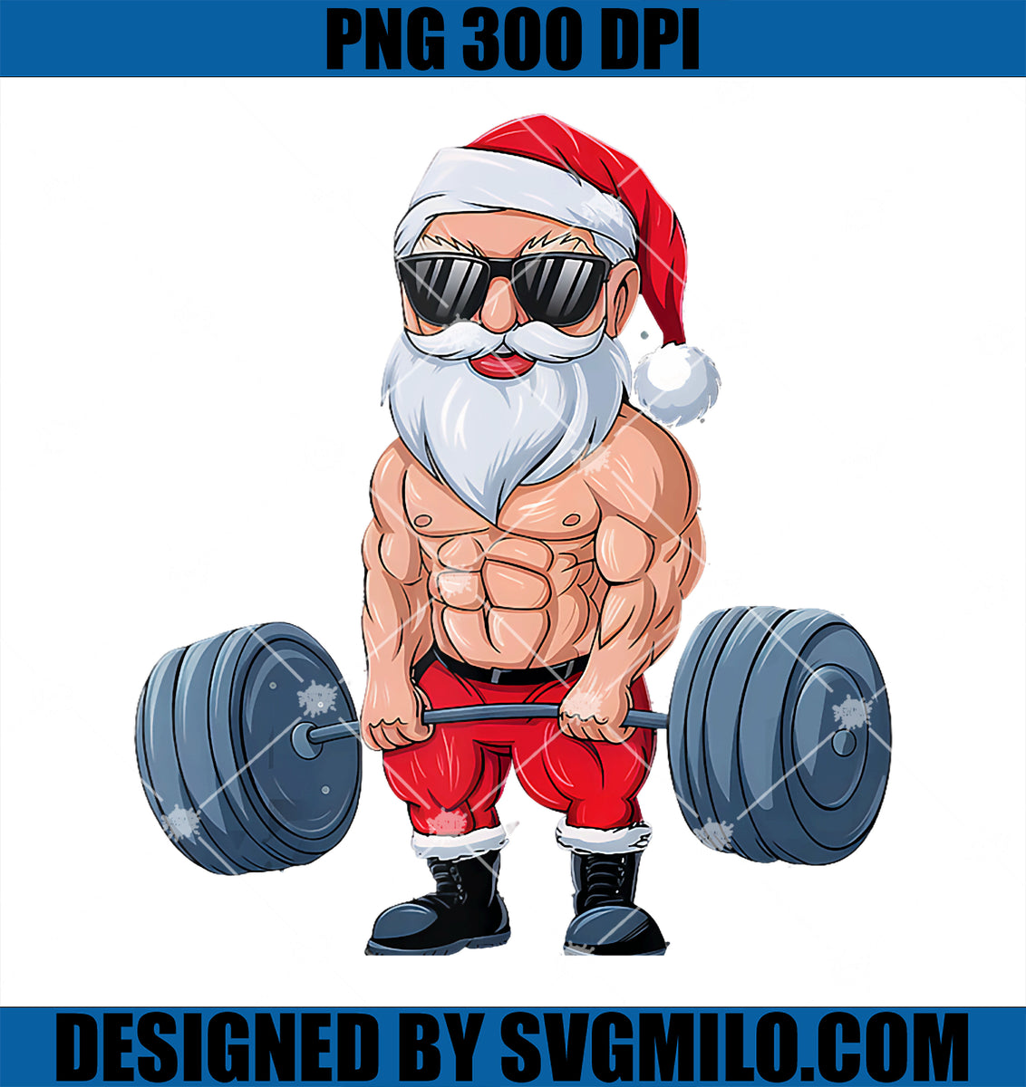 SantaWeightliftingChristmasFit