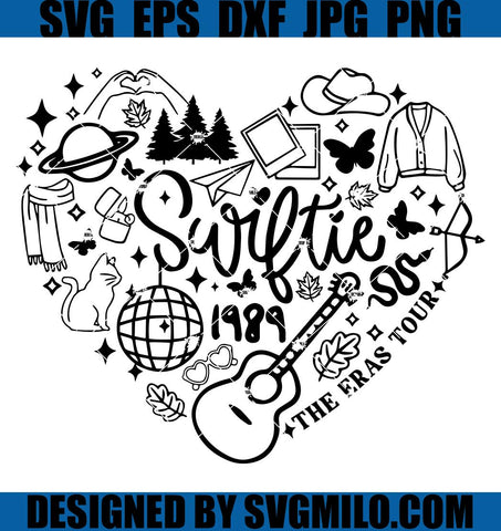Swiftie 1989 Heart SVG , The Eras Tour SVG