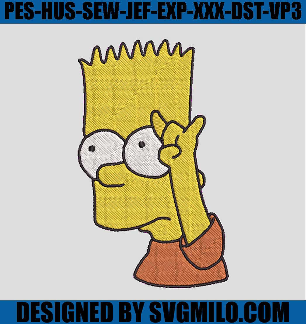 Bart Simpson Rock Embroidery Designs