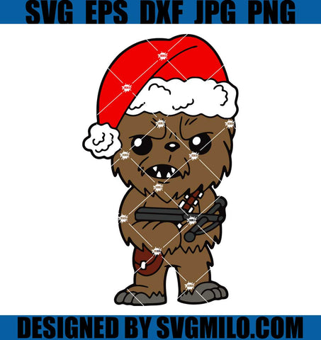 Chewbacca-Star-Wars-Christmas-Svg_-Chewbacca-Santa-Claus-Hat-Svg_-Star-Wars-Christmas-Svg