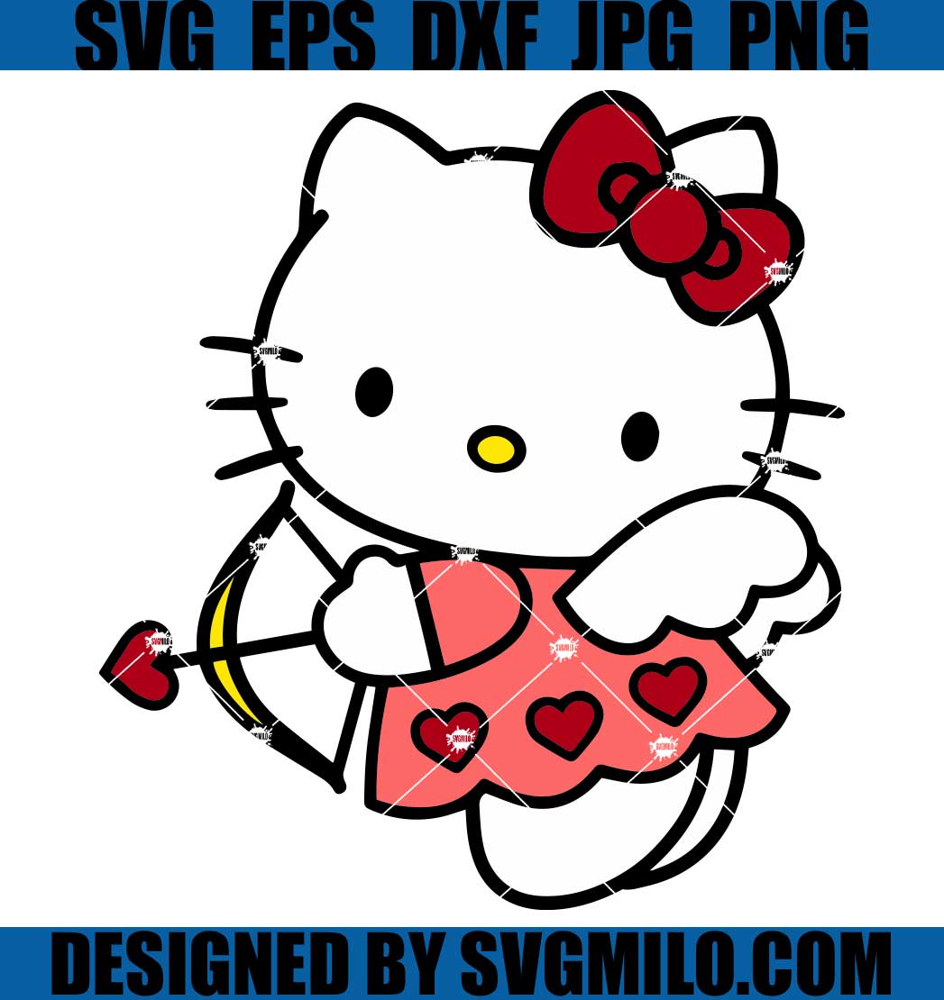 Hello Kitty SVG Bundle, Kawaii Kitty SVG Bundle, Cute Cat SVG, PNG, DXF, EPS