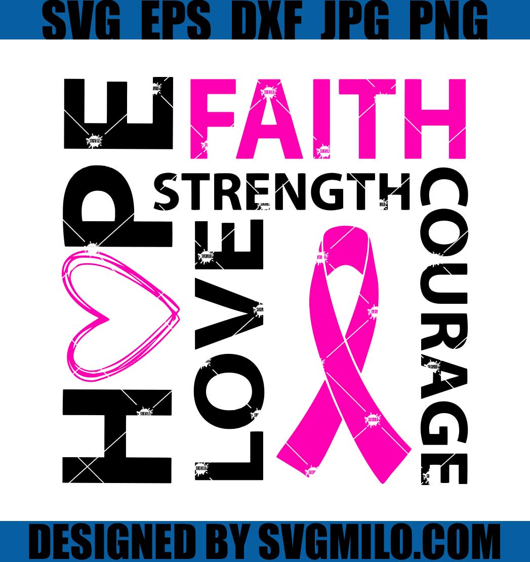 Breast Cancer Ribbon Of Hope Embroidery Design