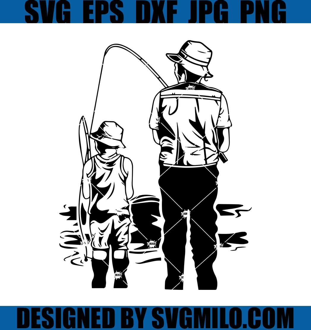 Father And Son Svg, Fishing Svg, Dad Svg