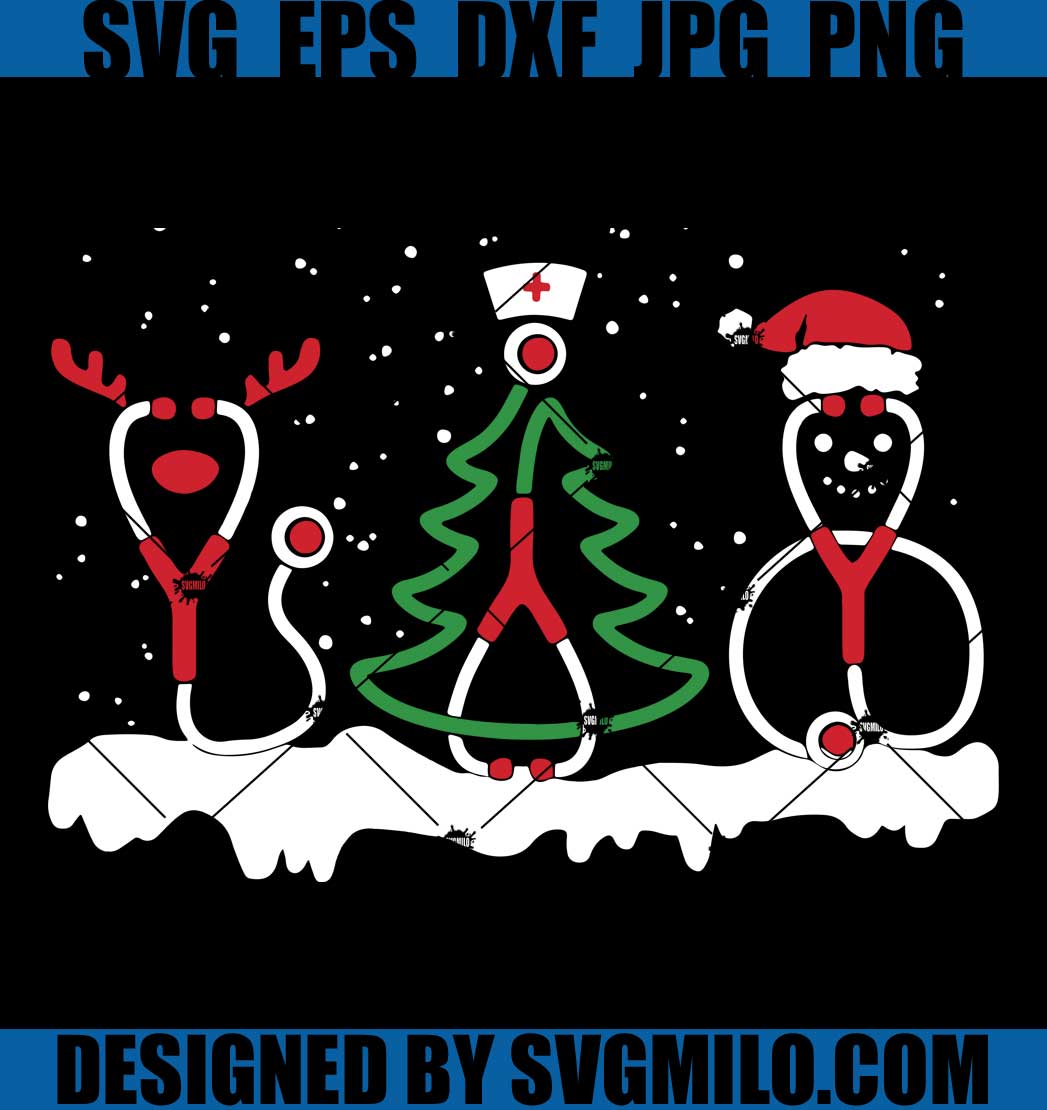Christmas-Nurse-Crew-Svg_-Santa-Hat-Snow-Svg_-Stethoscope-Reindeer-Svg