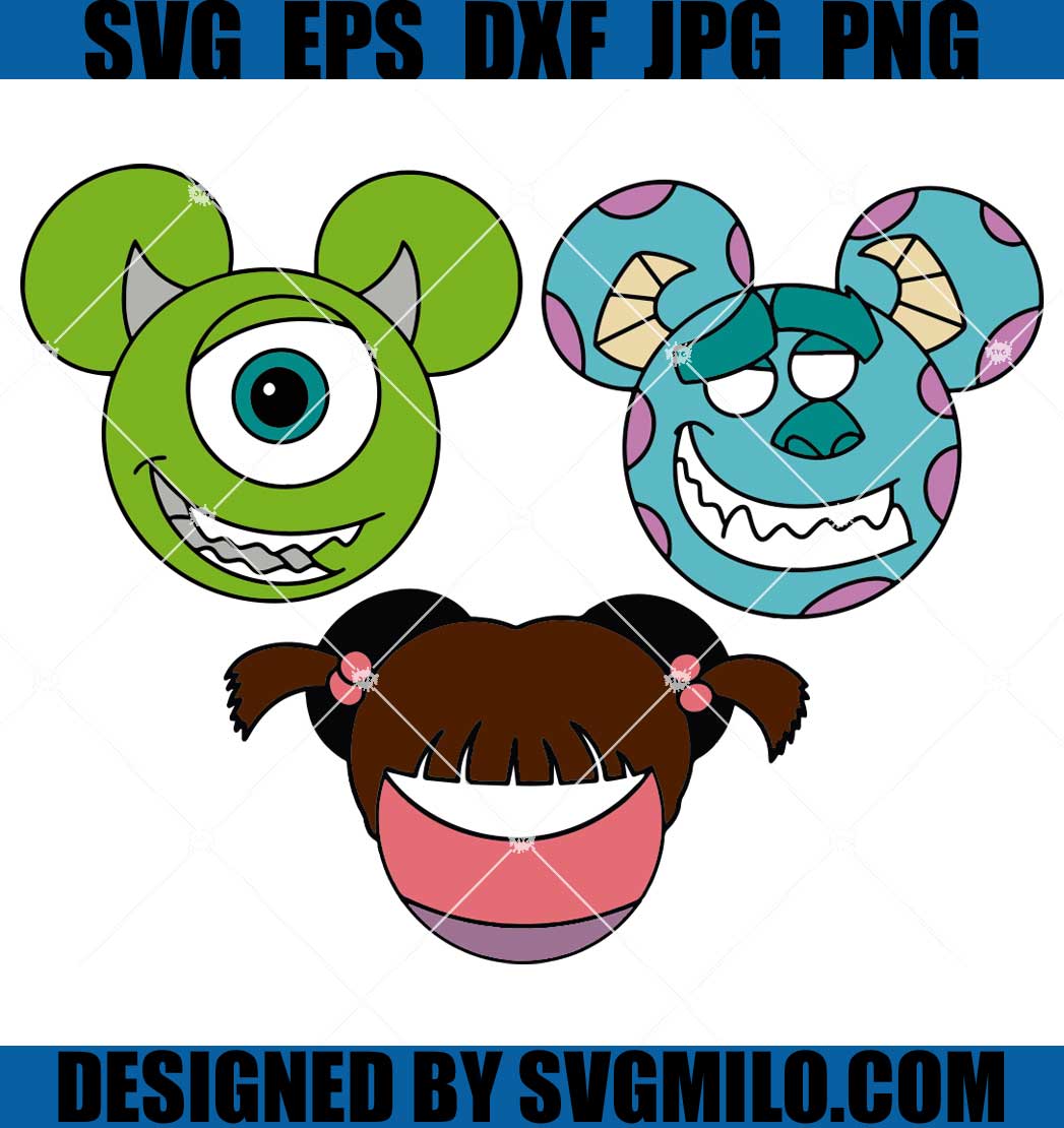 monster head SVG and PNG files. Files only.