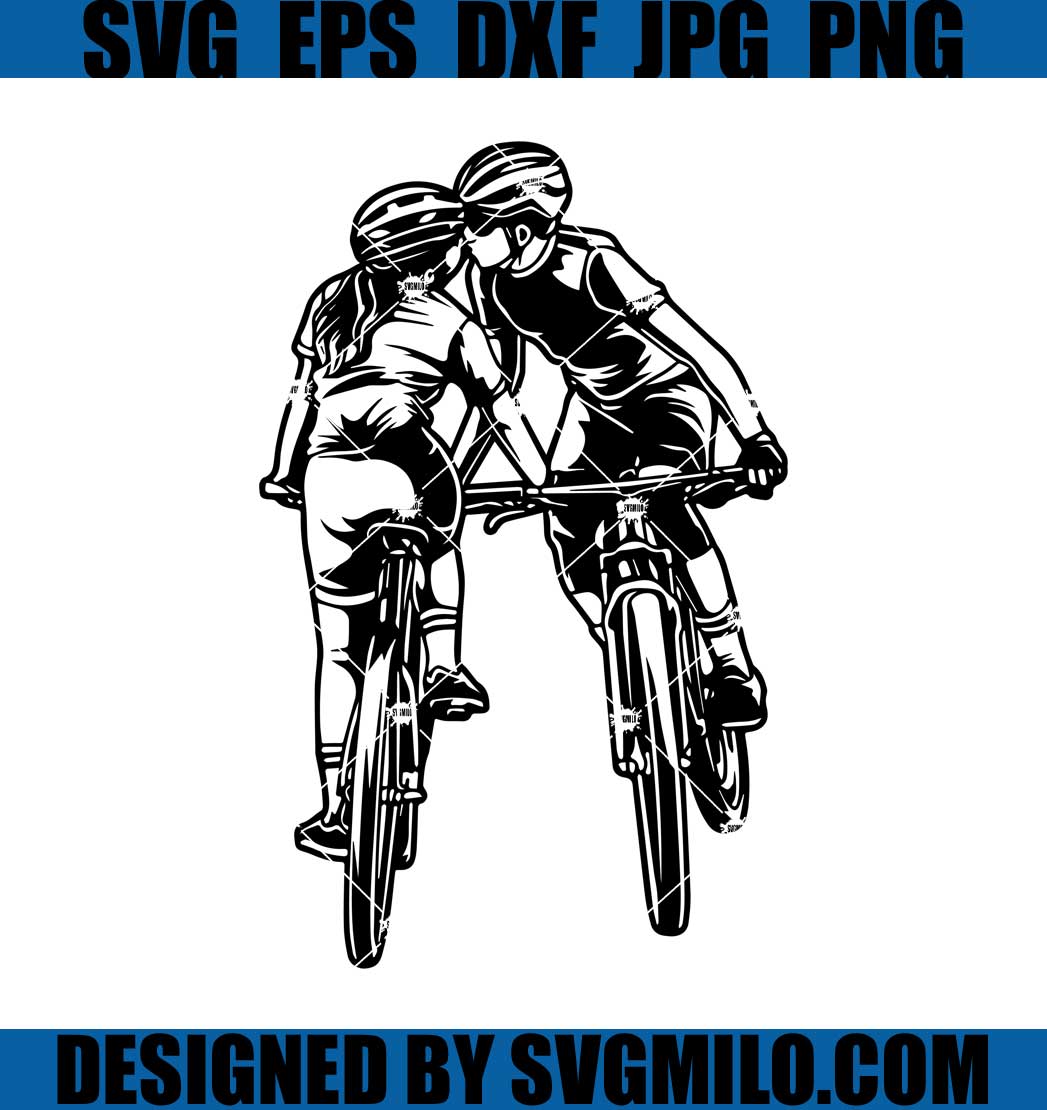Mountain Bike Svg, Lovers Riding Bike Svg, Bike Buddy Svg