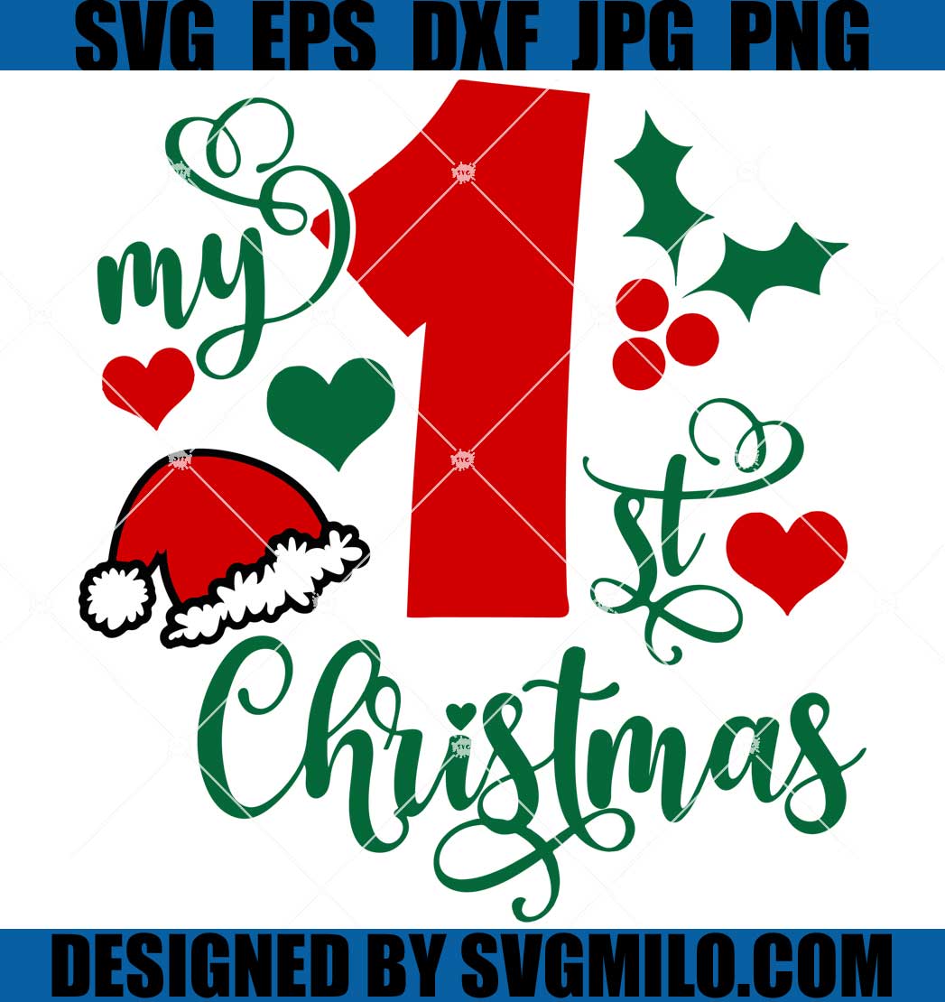 My First Christmas Baby's First SVG Heat Transfer Silhouette