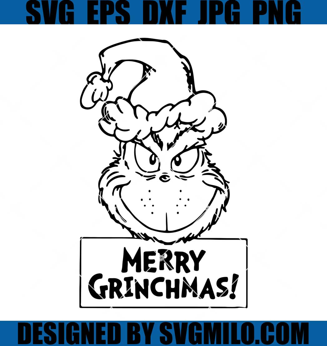 grinch black and white