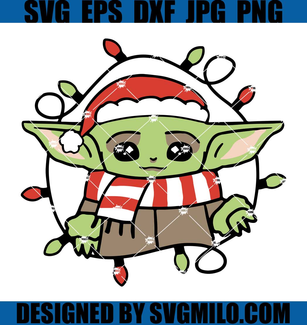 Baby Yoda Svg, Xmas Svg, Star Wars Svg, Baby Yoda Christmas Svg