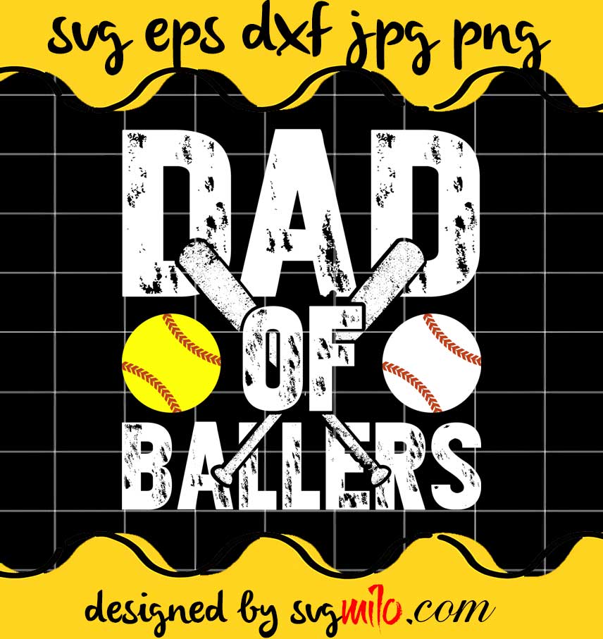 S Dad Of Ballers Funny Baseball And Softball Player Shirt