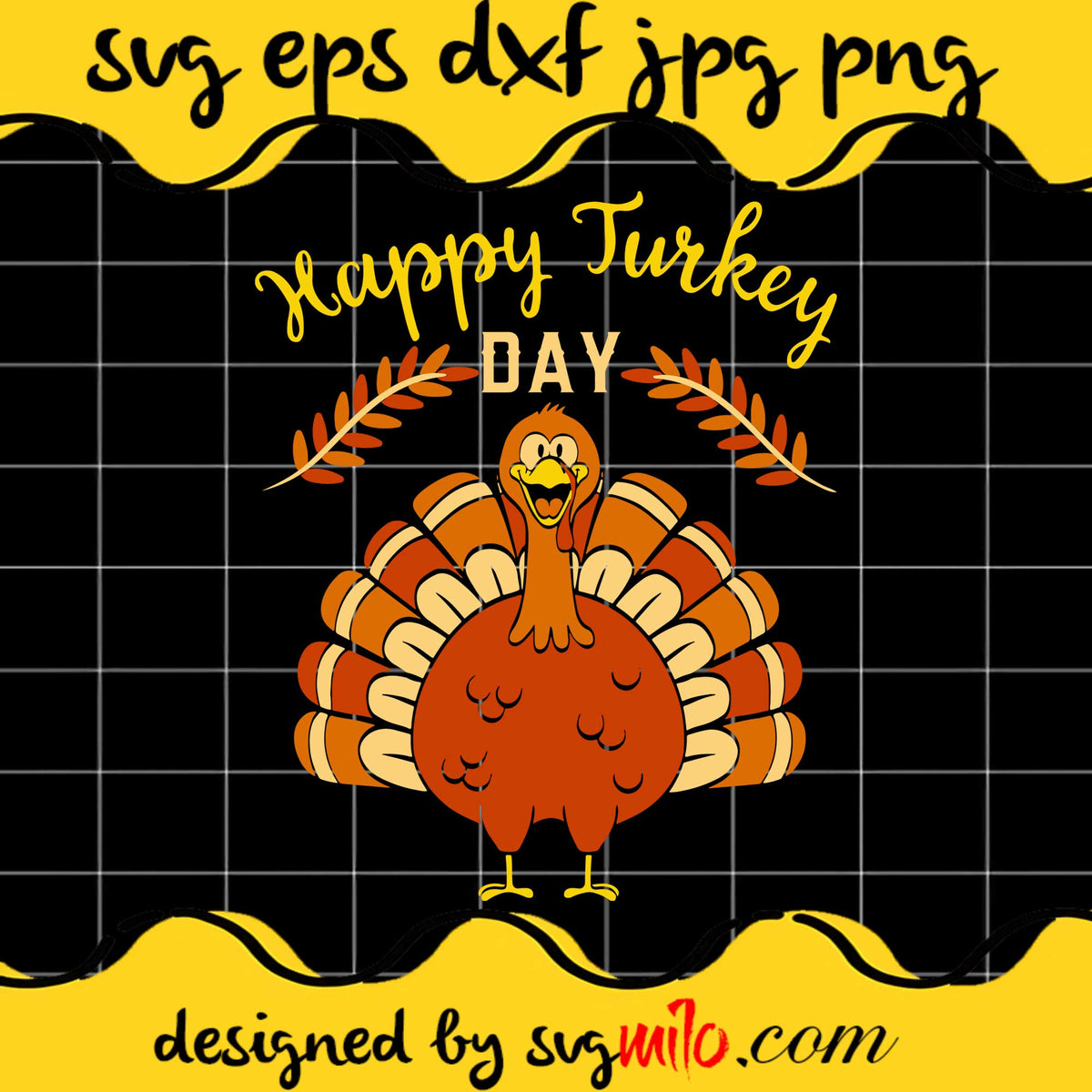 Family Food Football Thanksgiving SVG DXF EPS PNG Cut File