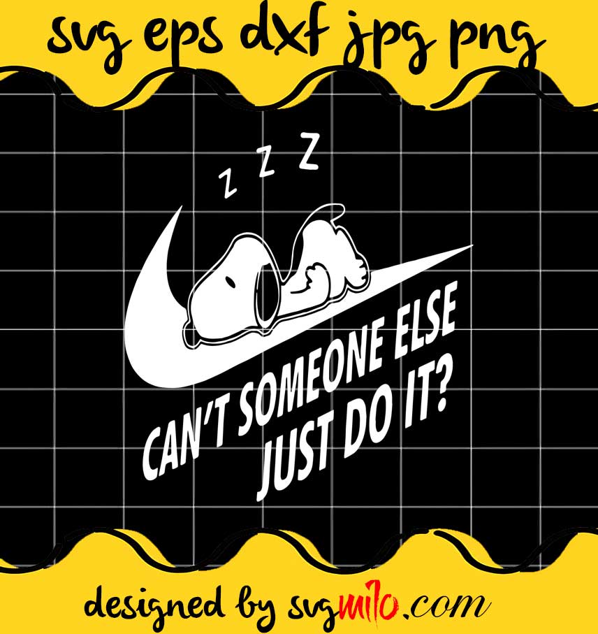 Snoopy Nike Just Do It Tomorrow Svg - free svg files for cricut