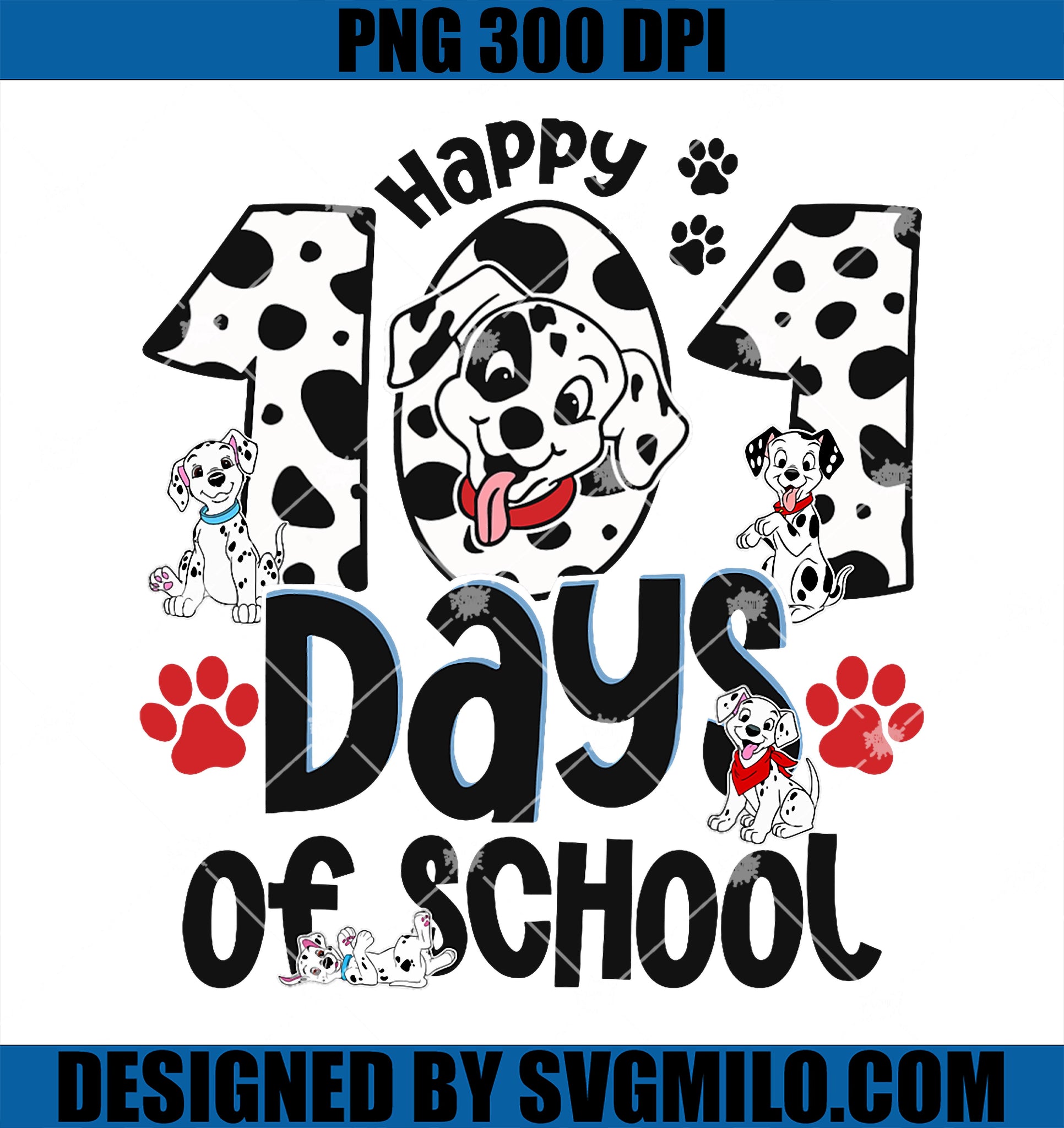 100 Days Of School Dalmatian Dog 100 Days PNG