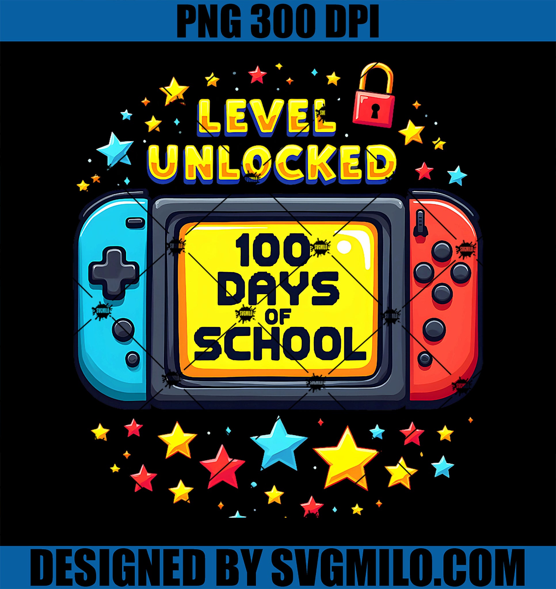 100 Days Of School Level Unlocked Gamer PNG, Video Games PNG