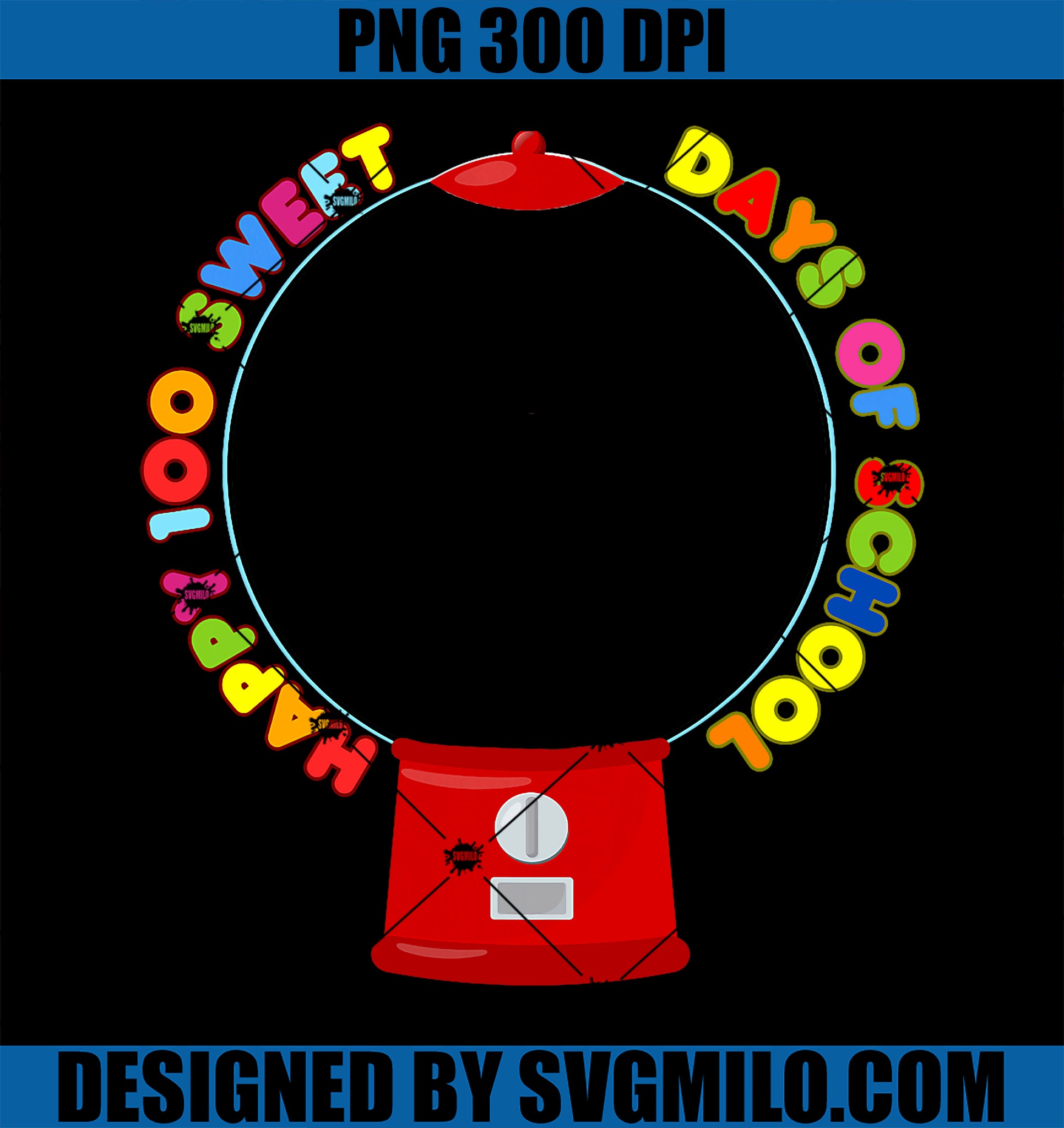 100 Days Of School PNG, Gumball Machine Empty DIY Project Blank PNG