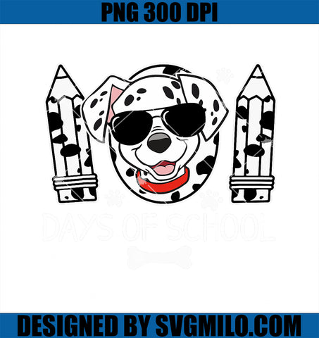 100 Days Smarter Dalmatian Dog PNG, 100 Days Of School PNG