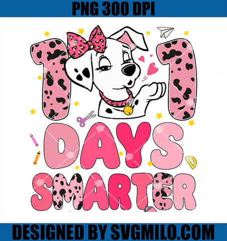 100 Days Smarter Dalmatian PNG, 100th Day Of School Dog PNG