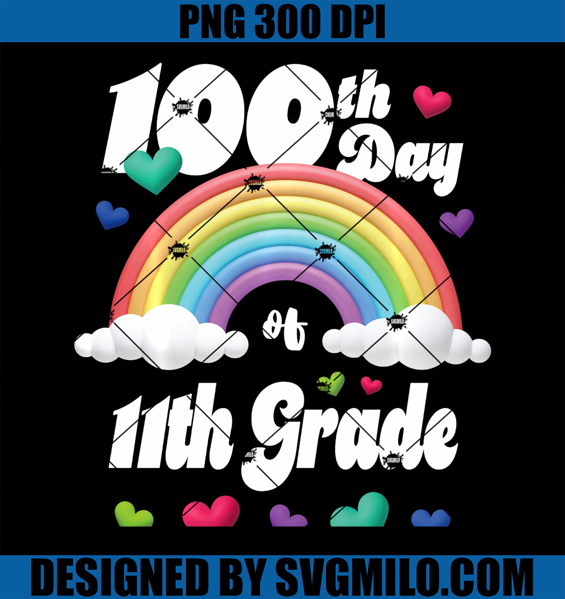 100 Days of School High School PNG, Student Teacher 100th Day PNG