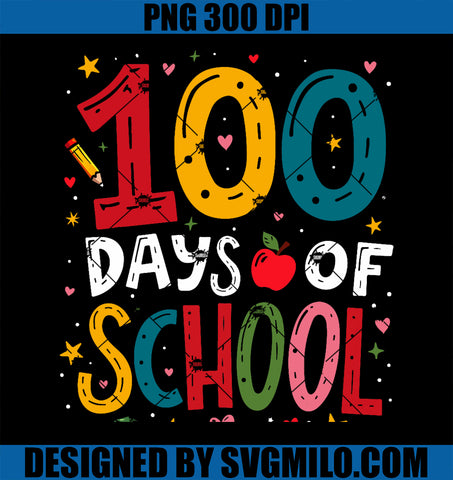 100 Days of School Teacher Kid Boys 2025 PNG, 100th Day of School PNG