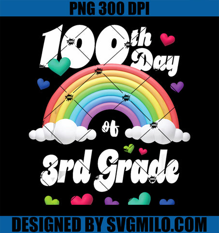100 Days of School Third Grade PNG, Student Teacher 100th Day PNG