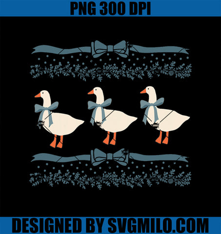 1980s Blue Ribbon PNG, Goose With Hearts PNG