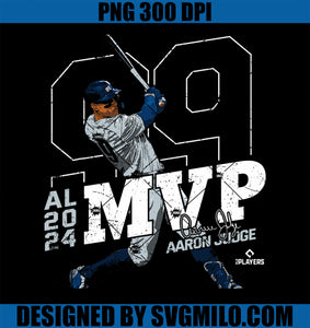 2024 AL MVP Aaron Judge New York Baseball MLBPA PNG