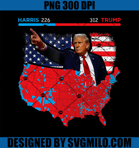 2024 Electoral Map Trump 312 Red 2024 Election Results Map PNG