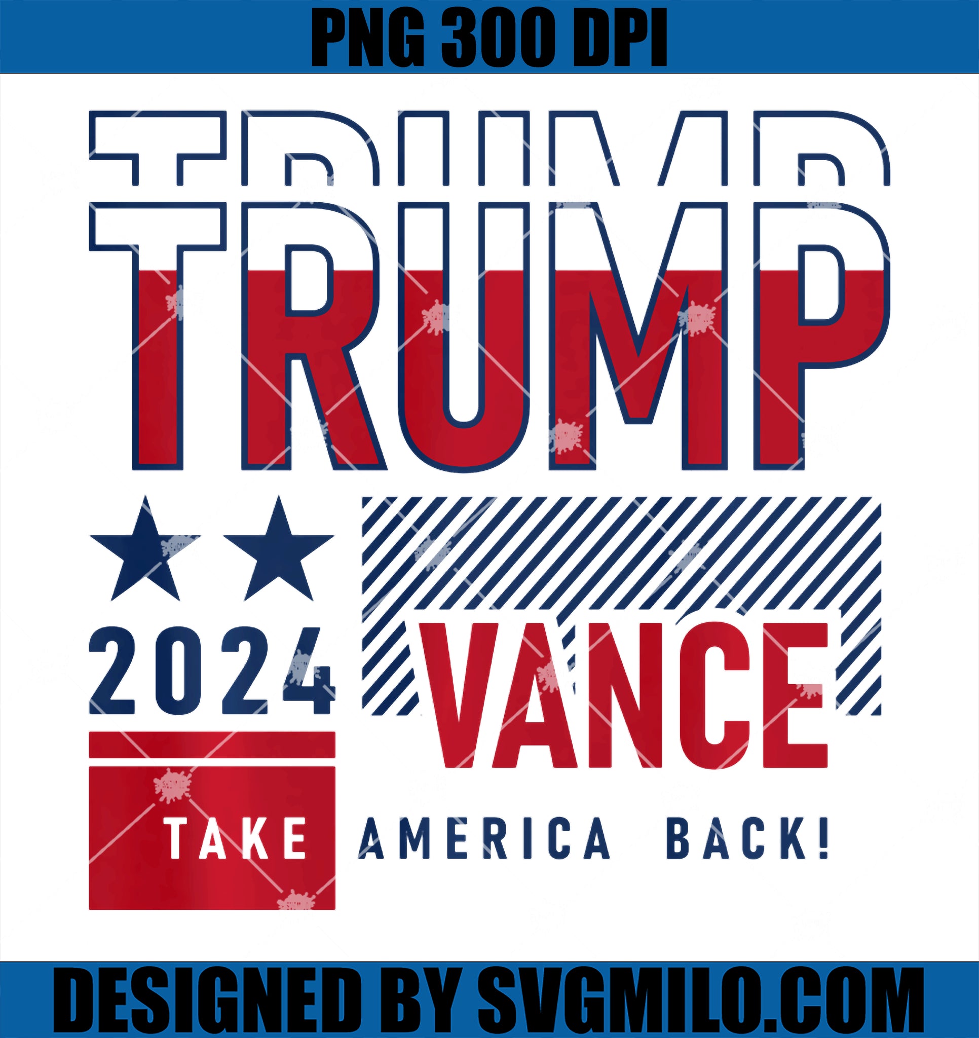 2024 Trump Vance Presidential Election PNG