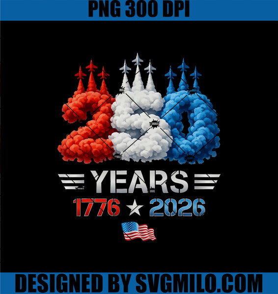 250th USA Patriotic 4th of July PNG, 250 Years American 1776 2026 PNG