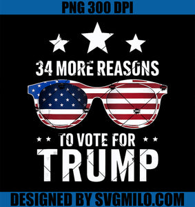 34 More Reasons To Vote For Trump PNG, Sunglasses US Flag PNG