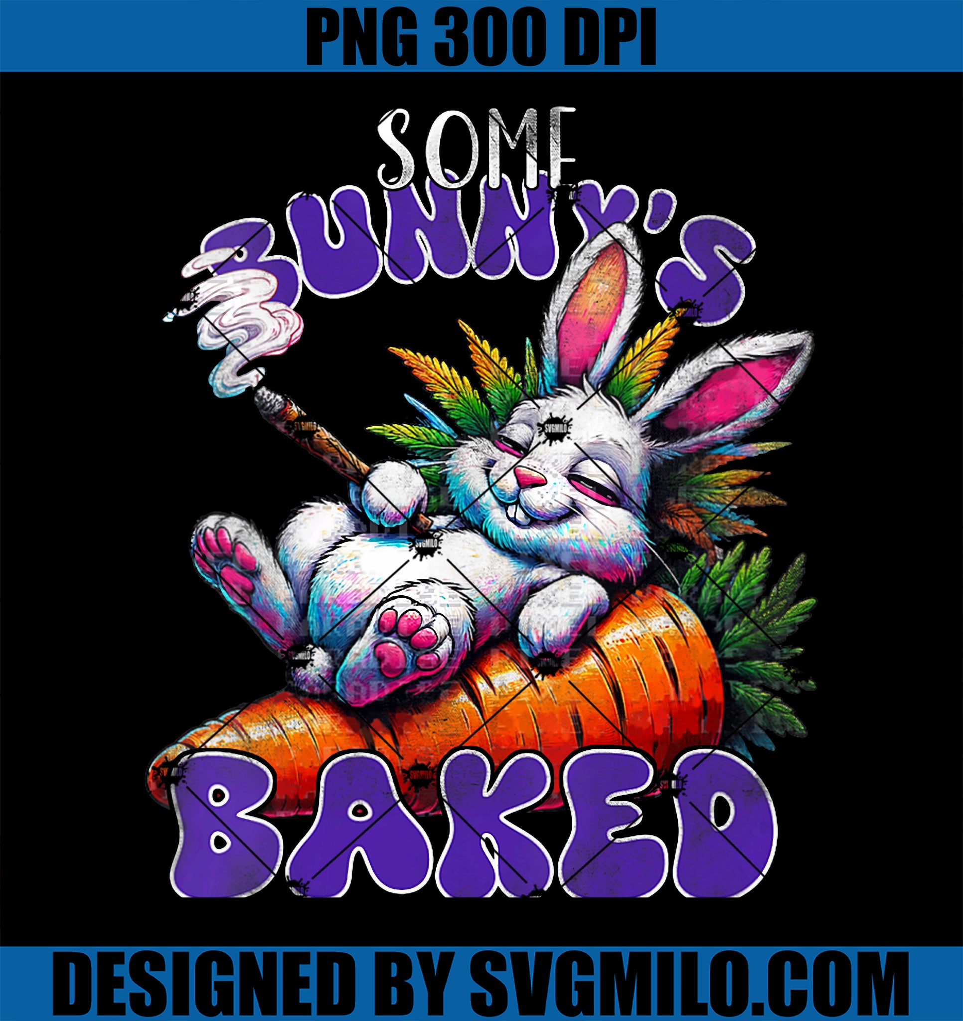 420 Easter Bunny PNG, Funny Weed Smoking Rabbit Cannabis PNG