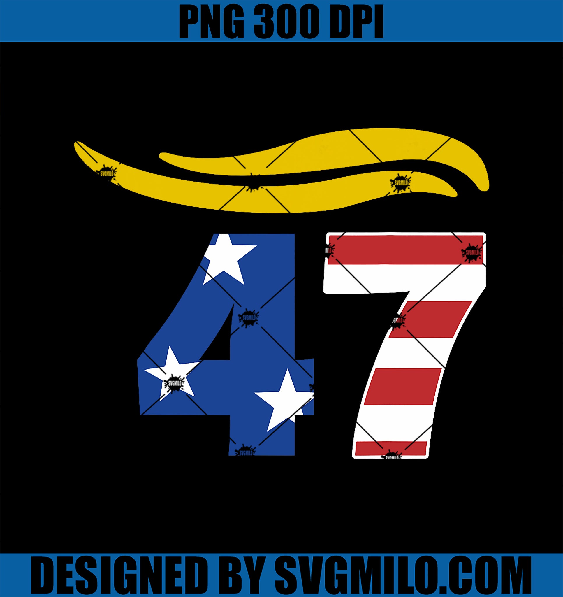 47 Trump Hair PNG