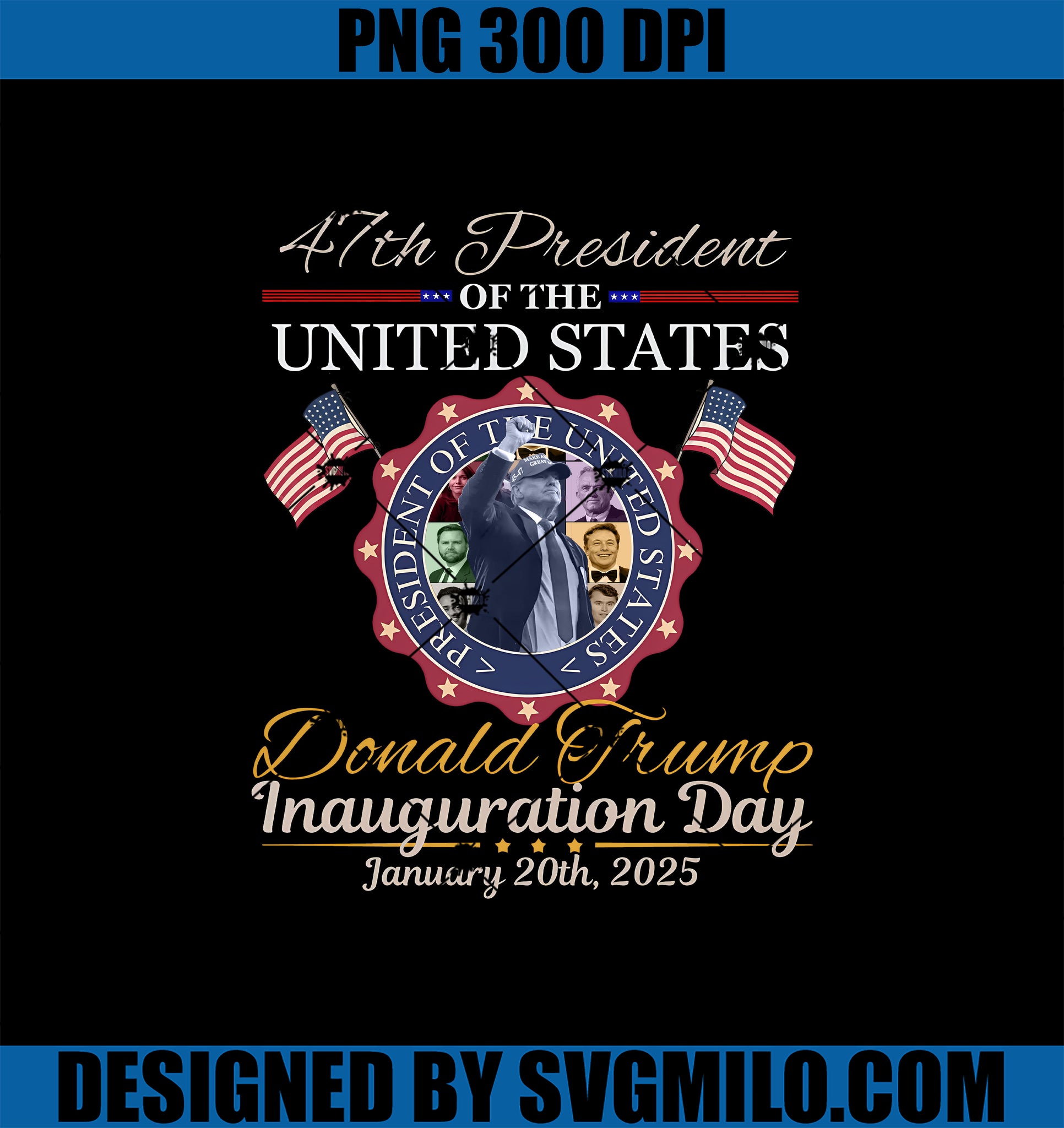 47th President Of The United States PNG, Donald Trump Inauguration Day PNG