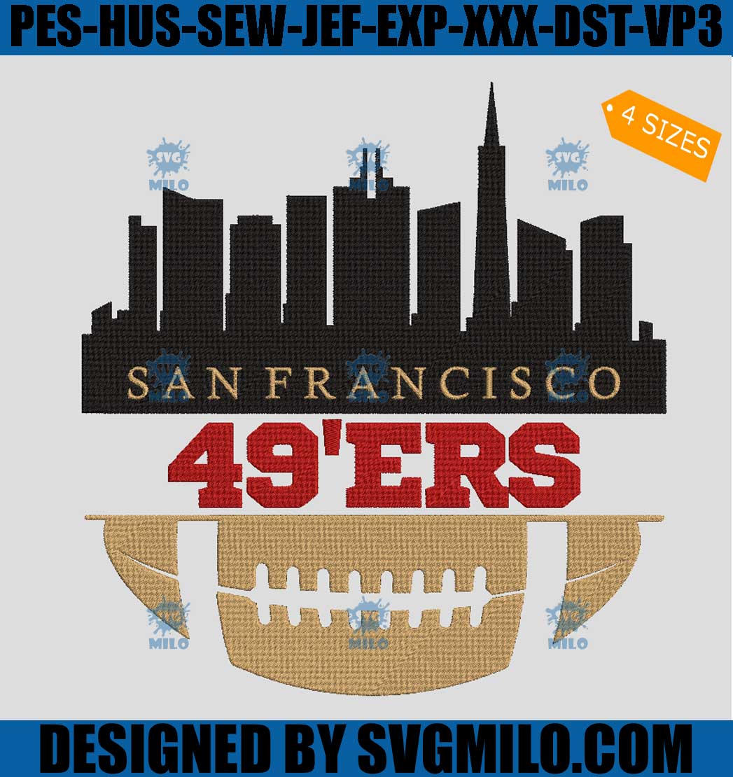 49ers Embroidery Design, Football San Francisco Embroidery Design
