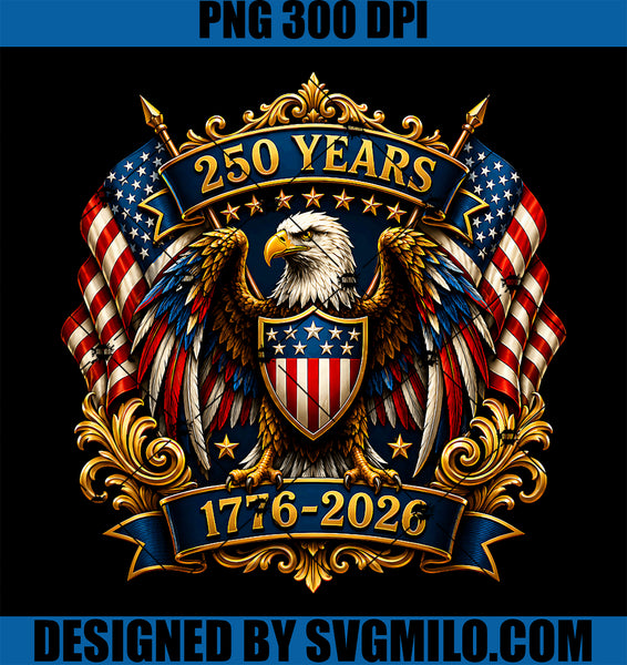 4th of July America US Patriotic Eagle PNG, 250 Anniversary USA PNG