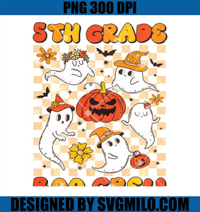 5th Grade Boo Crew Ghost Pumpkin PNG, Halloween Spooky Season PNG