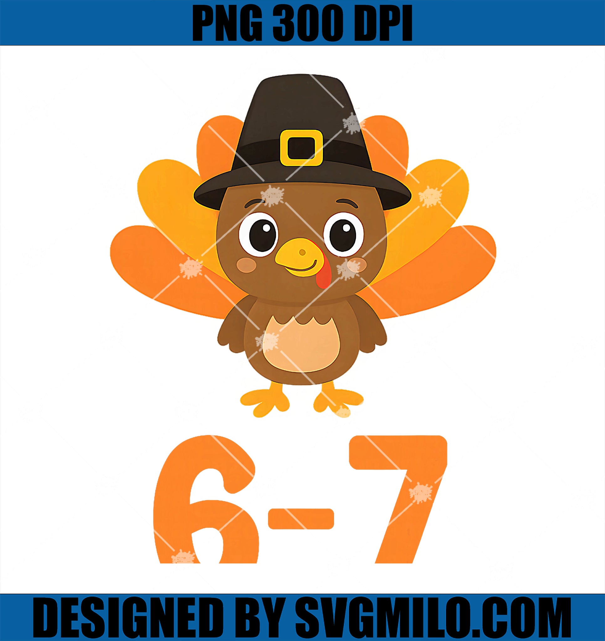 67 Thanksgiving Turkey PNG, Six Seven Meme Funny PNG