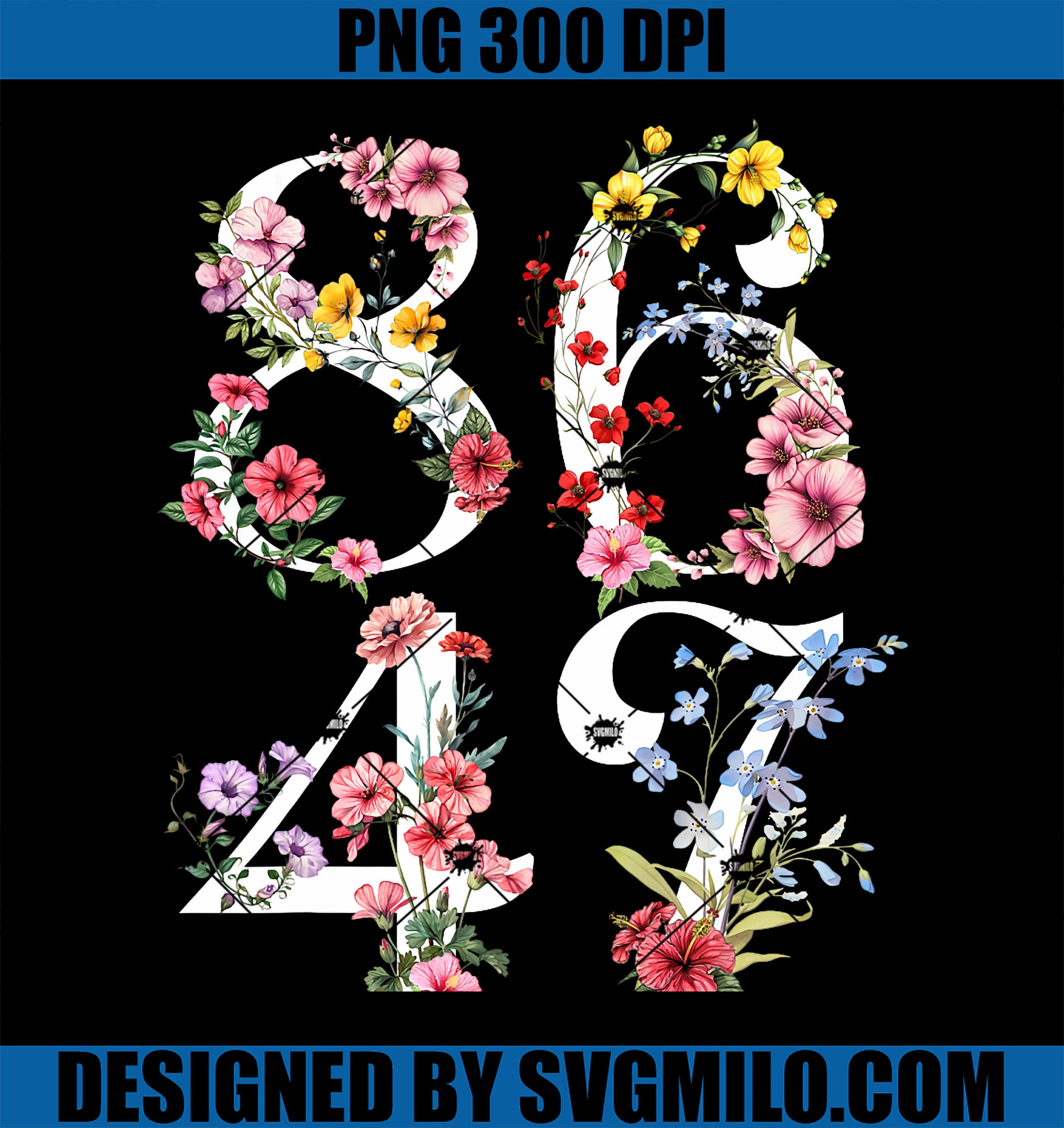 8647 Subtle Anti 45 47 PNG, Funny 86 47 Floral Boho Feminist PNG