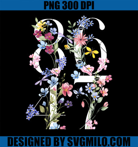8647 Subtle Anti Trump 86 47 PNG, Floral Boho Style PNG