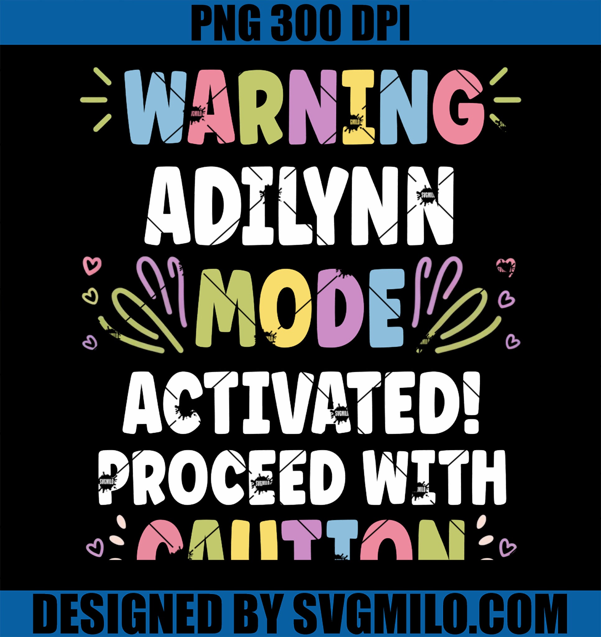 Adilynn Letters ADILYNN Personalized Name PNG, Funny Cute Custom ADILYNN Name PNG