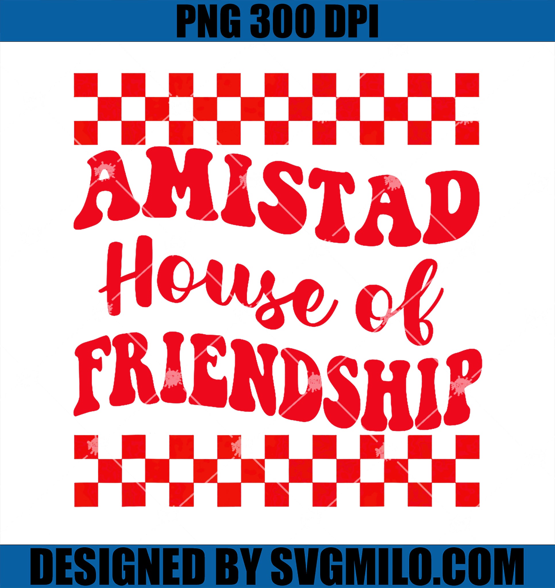 AMISTAD House of Friendship PNG, House Retro Groovy Friendship PNG