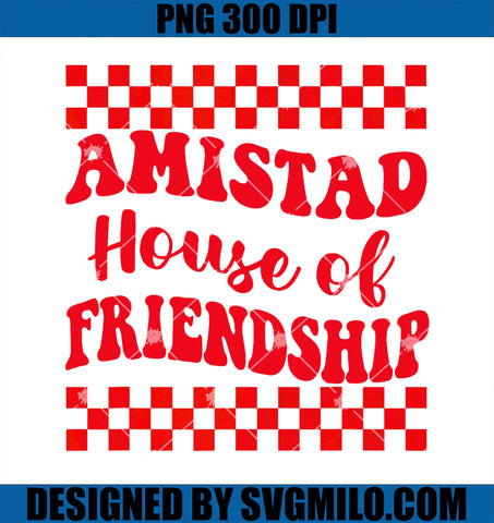 AMISTAD House of Friendship PNG, House Retro Groovy Friendship PNG