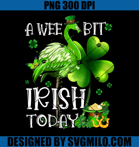 A Wee Bit Irish Today Green Flamingo Beer PNG, St Patrick's Day PNG