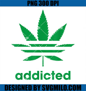 Addicted Green Marijuana Leaf Stripes Weed Cannabis Hunter PNG