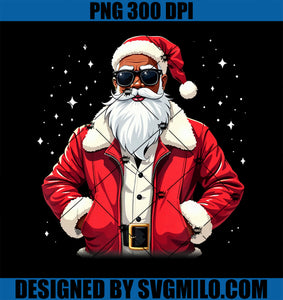 African American Santa Christmas Pajama Cool Black X-Mas PNG