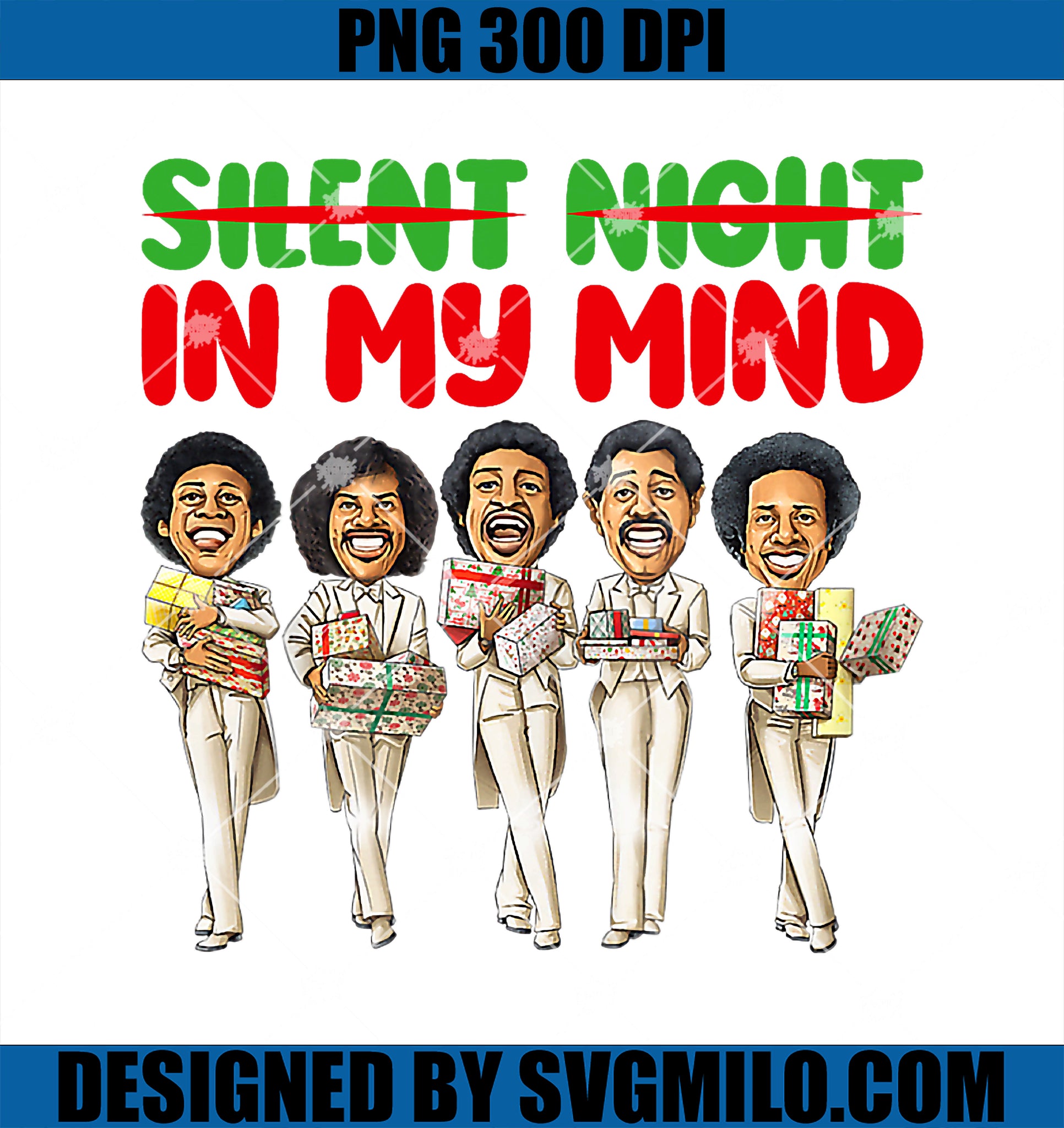 African American Temptations In My Mind Silent Night PNG