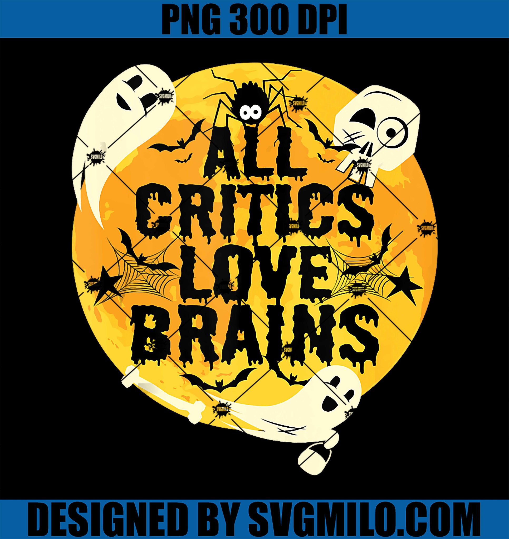 All Critics Love Brains PNG, Halloween PNG, Boo Ghost PNG