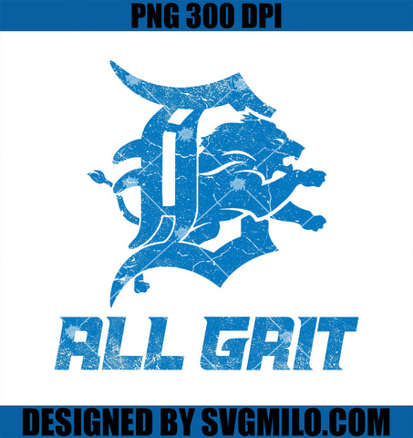 All Grit Detroit PNG, Detroit Lions All Grit Stars PNG