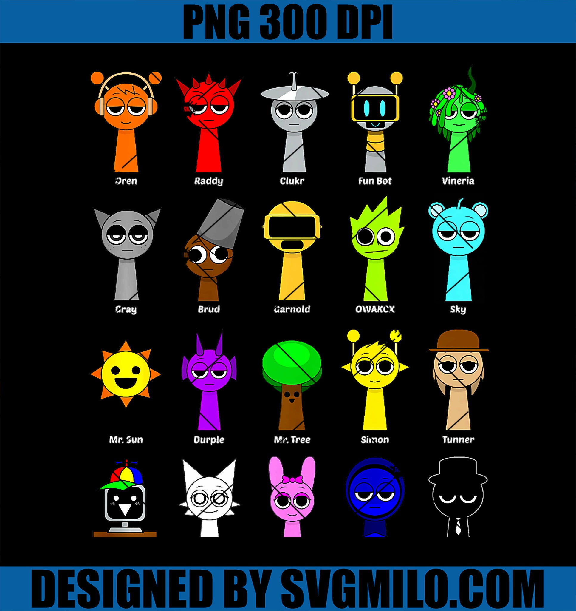 All My Sprunki Toys Premium PNG